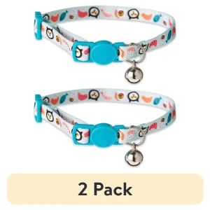 (2 pack) Break-Away Adjustable Cat Collar